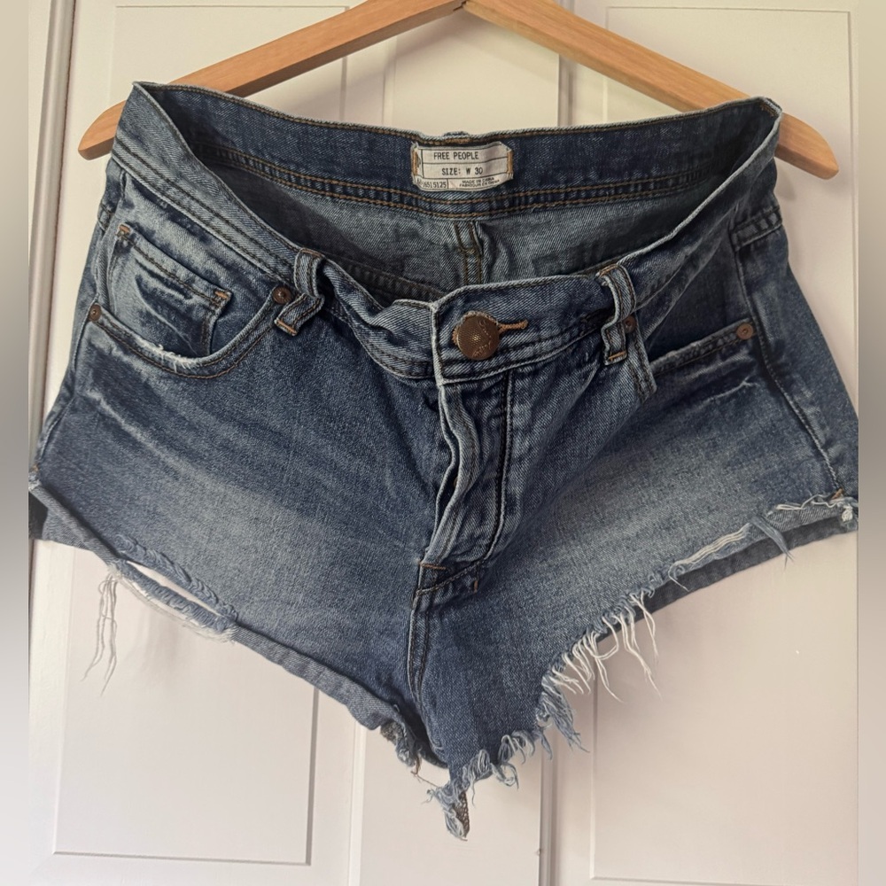 Distressed Jean free people shirts